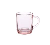 Duralex - Lot de 6 Mugs en Verre Trempé Rose 26 ollection Versailles Ultra Résistants et Empilables - Fabrication Française