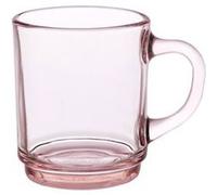 Duralex - Lot de 6 Mugs en Verre Trempé Rose 26 ollection Versailles Ultra Résistants et Empilables - Fabrication Française