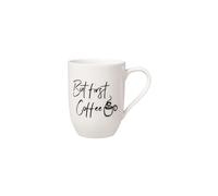 Villeroy & Boch - Statement Mug But First Coffee 11,5 X 8 X 10,5 Cm, Tasse En Porcelaine Blanche, 280 Ml