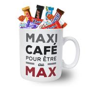 Mug XXL Maxi Café 70 arni de 60 chocolats - Milka Kinder Daim Bounty Mars Snickers Twix