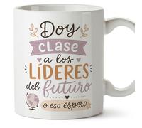 Mugffins mug enseignant avec texte Doy clase a los líderes del futuro o eso espero en Espagnol | cadeau professeur école | idée remerciement | Enseñanza v4