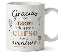 Mugffins mug enseignant avec texte Gracias por hacer de este curso una aventura en Espagnol | cadeau professeur école | idée remerciement | Enseñanza v2