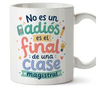 Mugffins mug enseignant retraite avec texte No es un adiós es el final de una clase magistral en Espagnol | Céramique 330 Ml 11 oz | Infantil v6