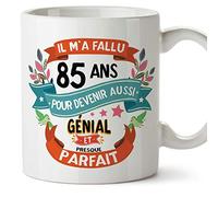 Mugffins Mug/Tasse Joyeux 30 Anniversaire - Il m'a Fallu 85 Ans pour Devenir Aussi Génial et Presque Parfait - Cadeau Original pour Homme et Femme