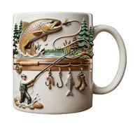 Mugs de Pêche pour Hommes 350ml Tasse Céramique Drôle Et Originale