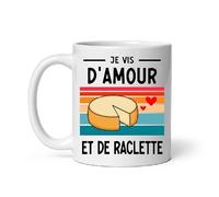 MugSmile Mug je vis d'amour et de raclette vintage Tasse raclette