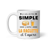 MugSmile Mug mec simple raclette apéro drôle Tasse raclette
