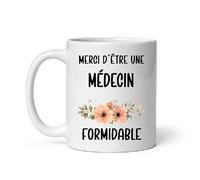 MugSmile Mug Merci d'être une médecin formidable fleurs Tasse médecin femme