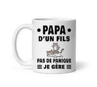 MugSmile Mug papa chat d'un fils magnifique je gère père et fils chaton Tasse papa fête des pères