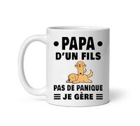 MugSmile Mug papa chien d'un fils magnifique je gère père et fils chiot Tasse papa fête des pères