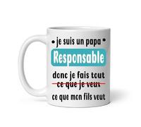 MugSmile Mug papa je fais ce que mon fils veut père humour Tasse papa fête des pères