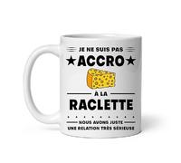 MugSmile Mug pas accro raclette fromage humour Tasse raclette