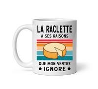 MugSmile Mug raclette a ses raisons vintage humour Tasse raclette