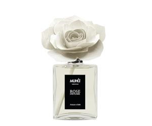 MUHA' | Diffuseur de Parfum pour ambiances Rosa Diffuser, Fragrance Acqua e Sale, Diffuseur d'Ambiance avec Rose en Bois de Bouleau, Format de 200 ML