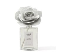 MUHA' | Diffuseur de parfum pour ambiances Rosa Diffuser, Fragrance Fior di Cotone, Diffuseur d'Ambiance avec Rose en Bois de Bouleau, Format de 200 ml