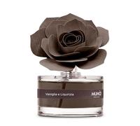 MUHA' | Diffuseur de parfum pour ambiances Rosa Diffuser, Fragrance Vaniglia e Liquirizia, Diffuseur d'Ambiance avec Rose en Bois de Bouleau, Format de 50 ml