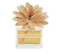 MUHA' | Parfum d'ambiance Flower Diffuser, parfum vanille et ambre pur, diffuseur d'ambiance avec fleur en bois de bouleau, format de 30 ml