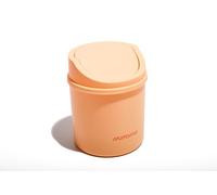 Muitomas Panier De Bureau Mini Avec Porte Ouverte Et Couvercle Amovible Compact Pour Bureau Et Maison 130 X 130 X 170 MM Couleur Peach Fuzz