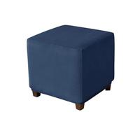 Muiuou Housse de Pouf en Velours Extensible, Protection Lavable pour Repose-Pieds Carré ou Cube, Couverture Antipoussière pour Ottoman et Coffre de Rangement (Moyen,Style 9)