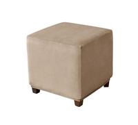 Muiuou Housse de Pouf en Velours Extensible, Protection Lavable pour Repose-Pieds Carré ou Cube, Couverture Antipoussière pour Ottoman et Coffre de Rangement (Petit,Style 3)