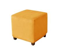 Muiuou Housse de Pouf en Velours Extensible, Protection Lavable pour Repose-Pieds Carré ou Cube, Couverture Antipoussière pour Ottoman et Coffre de Rangement (Petit,Style 12)