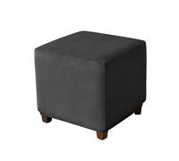 Muiuou Housse de Pouf en Velours Extensible, Protection Lavable pour Repose-Pieds Carré ou Cube, Couverture Antipoussière pour Ottoman et Coffre de Rangement (Petit,Style 5)