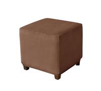 Muiuou Housse de Pouf en Velours Extensible, Protection Lavable pour Repose-Pieds Carré ou Cube, Couverture Antipoussière pour Ottoman et Coffre de Rangement (Petit,Style 6)