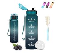 Mujigaga Gourde- 0.5l- Gourde Enfant, Anti Fuite, Gourdes Graduée, Facile à Nettoyer, Gourdes Enfant anti Fuite, avec Brosse Éponge, Bouteille d'eau pour École, Camping, Bureau, Natation, Voyage