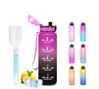 Mujigaga Gourde 500ml, Gourde Enfant, Bouteille Filtrante Anti-Fuite, Facile à Nettoyer, Bouteille Motivation avec Spazzolare, Facile à Transporter, pour Running, Voyage, École, Enfant