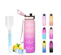 Mujigaga Gourde Enfant, Gourde 500ml, Bouteille Filtrante Anti-Fuite, Facile à Transporter, Bouteille Graduée avec Spazzolare, Facile à Nettoyer, pour Running, Voyage, Bureau, École, Enfant