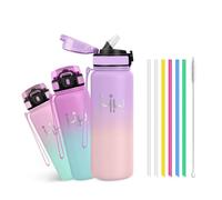 Mujigaga Gourde Isotherme - Gourde 750 ml - Thermos Avec Paille - Double Isolation - Gourdes Inox - Facile à Nettoyer - Bouteille Thermos, Bouteille d'eau pour Randonnée, Sport, Running, Camping