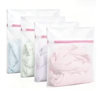 Mulbijeo Filet Linge Machine À Laver, Lot de 4, Sac de Lavage Avec Fermeture Éclair, Grand Filet de Lavage, Sac Linge Sale Voyage, Pour Linge Délicat, Sous-Vêtements et Chaussettes