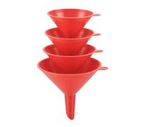 Mulbijeo Set de 4 Entonnoirs pour Remplir Bouteilles, Petit Entonnoir Cuisine Sans BPA, Entonnoir Carburant Différentes Tailles pour Transfert de Liquides, Conserver, Cuisiner, et Huile de Voiture