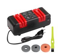 Mulcort Aiguiseur de couteaux électrique professionnel Affûteurs de coupe automatiques multifonctionnels avec biseau de 15 degrés rainures brutes et fines pour couteaux dentelés droits