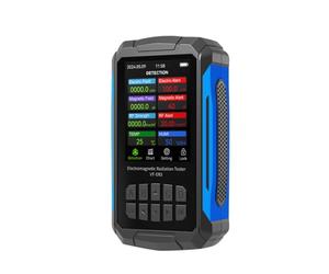 Mulcort Détecteur de rayonnement électromagnétique 5 en 1 VT-ER3 Testeur complet de température et d'humidité du champ électrique radiofréquence avec paramètres personnalisables