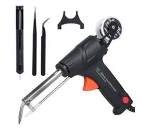 Mulcort Pistolet à souder,60 W souder etain Pistolet avec fil de soudage,Pistolet à souder portatif semi-automatique pour le soudage de circuits imprimés, la maintenance électrique et le bricolage