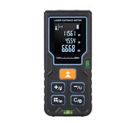 Mulcort Télémètre Laser 80M/262ft,Mesure Laser Portable avec 2 Niveaux à Bulles Grand écran LCD rétroéclairé Commutation d'unité m/ft/in Mode Pythagore Mesure du Volume de la Zone de Distance