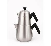 Mulex ensemble de théière acier inox mat 18/10 1,0 L et 2,25 L
