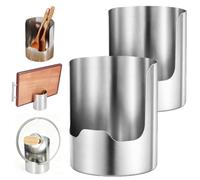 Multi-Functional Kitchen Utensil Holder, Thickened Stainless Steel Countertop Organizer for Spoons, Spatulas, Pot Lids, Cutting Boards (2pcs)