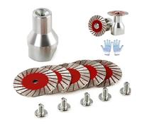 Multi-functional mini diamond saw blades set, professional precision dry and wet cutting discs compatible with angle grinders, ideal for carving and engraving granite, marble, sandstone(10PCS)