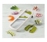 Joseph Joseph - Mandoline Multi-Grip Plus - 3 épaisseurs, 2 juliennes réglables, pince - Blanc