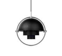 Gubi Plafonnier Multi-Lite métal chrome/noir Ø36 cm