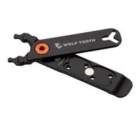 Multi outil wolf tooth pack pliers master link combo pliers 4 fonctions noir orange