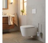 Multi Simple Brosse WC suspendue, verre dépoli (SIM37)