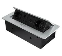 Multiconnecteur Atom 26 C pour bureau - EU - Peint en aluminium - Acier et Plastique et Zamak.