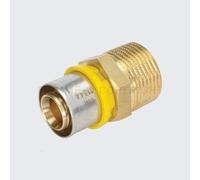 Multicouche pour gaz - Raccord droit mâle 1/2 x Ø 16 mm