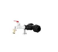 Multicuves - Kit couplage cuve - Raccord Té Ø32 mm + Robinet laiton chromé 15 mm + Nez 20/27