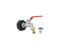Multicuves - Raccord cuve Eau S60X6 - Robinet Laiton chromé 15 mm + Nez 20x27