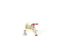 Multicuves - Raccord S60X6 Laiton - Robinet ECO Laiton 15 mm + Nez 20x27