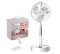 Multifonctionnel ventilateur de pulvérisation pliable télescopique avec humidificateur lampe de bureau Power Bank fonctions de support de téléphone pour les voyages à domicile sports de plein air - Bl